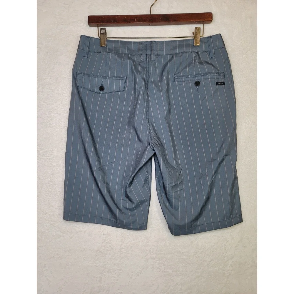 Rip Curl Boardwalks Mens 33 Hybrid Shorts Grey Pinstripe Surf Walk Vaca Beach